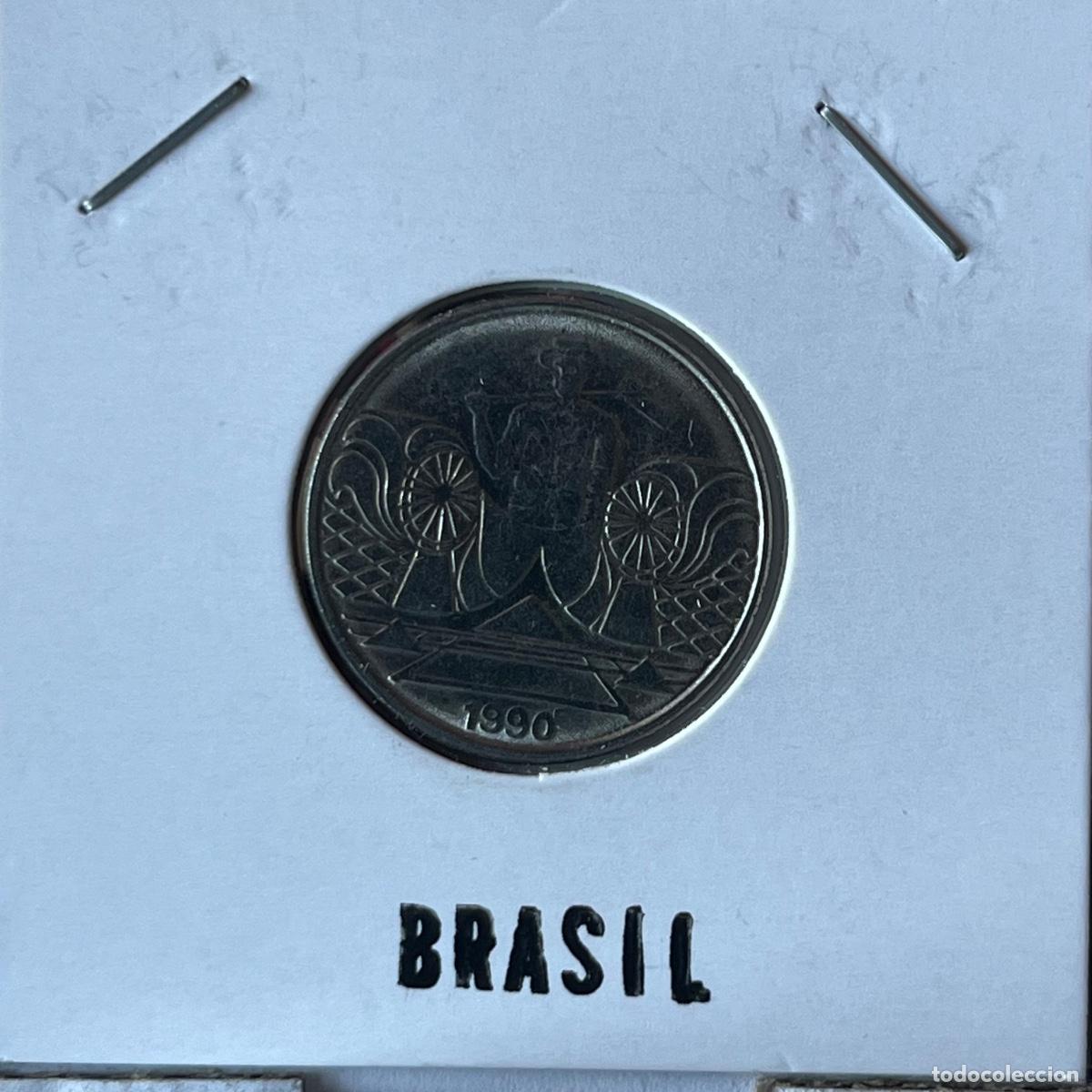 Monedas antiguas de Am&eacute;rica: N&ordm; 0143 BRASIL 5 CRUZEIROS 1990 KM# 618.1