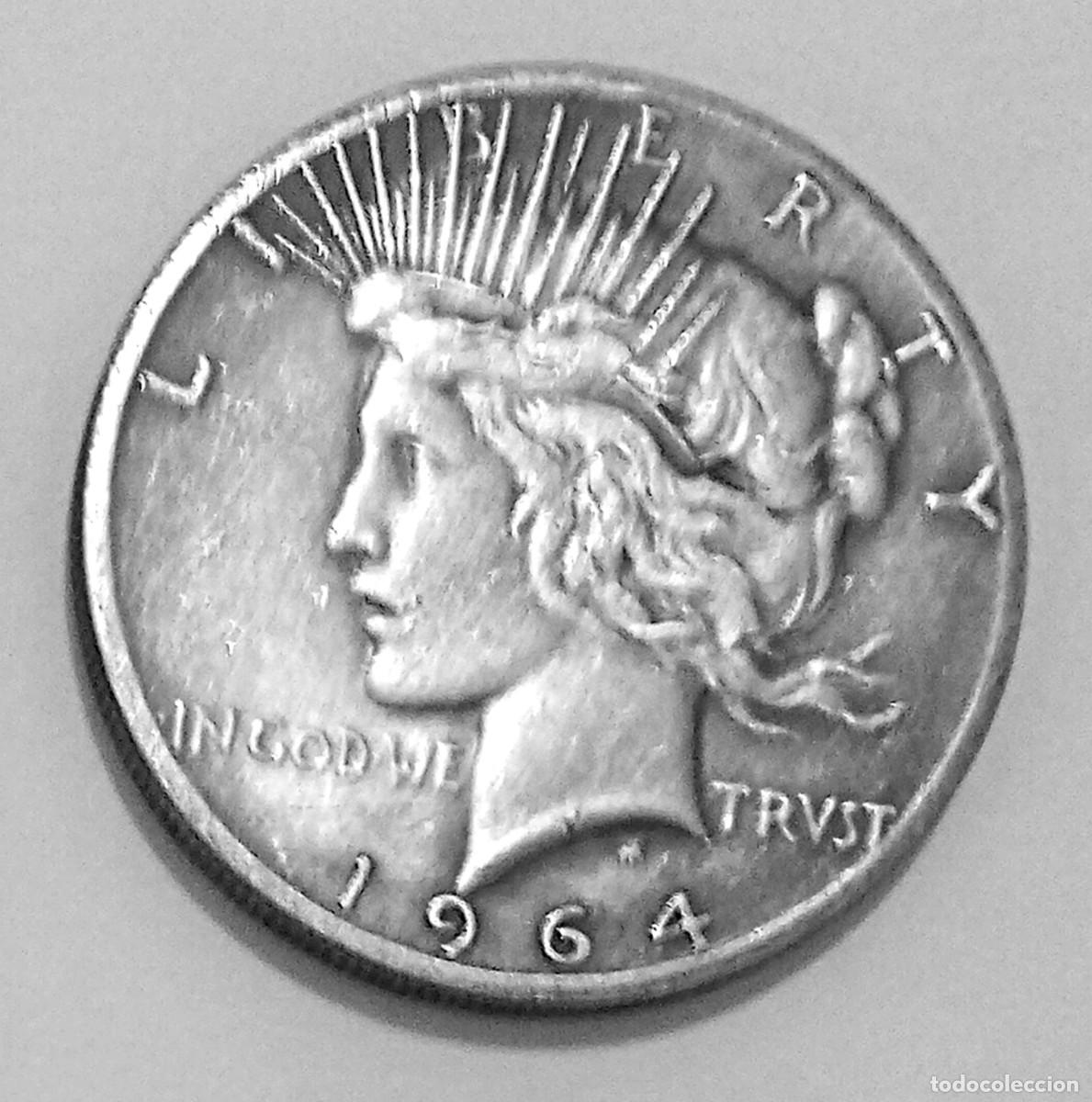 Monedas antiguas de Am&eacute;rica: EEUU - DOLAR LYBERTY 1964 - FANTAS&Iacute;A - PESO 24,065 GMS