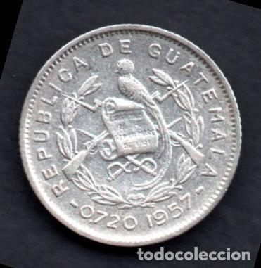 Monedas antiguas de Am&eacute;rica: GUATEMALA - 5 CENTAVOS de PLATA - 1957