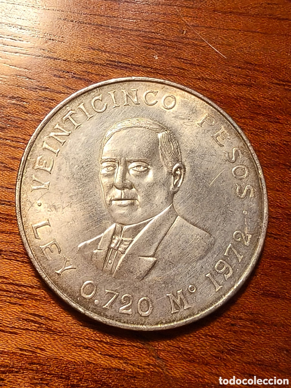 Monedas antiguas de Am&eacute;rica: Mexico 25 pesos 1972, moneda plata