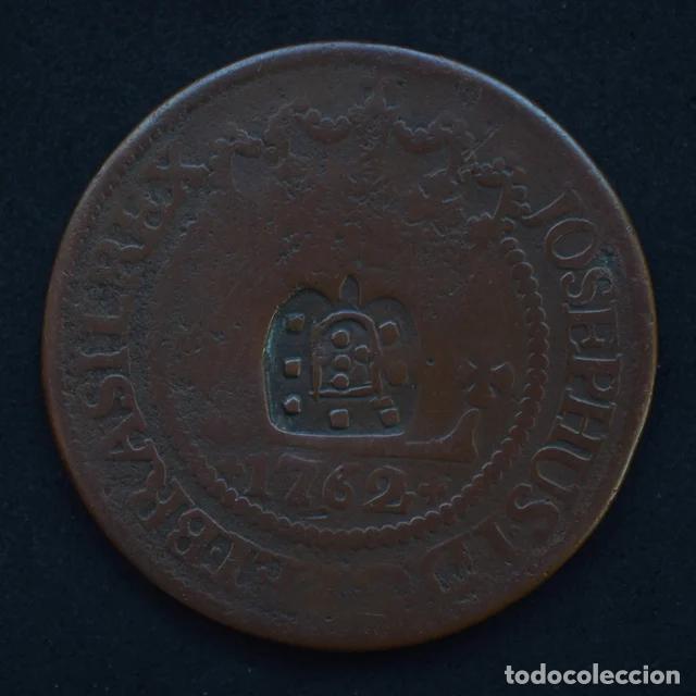 Monedas antiguas de Am&eacute;rica: 1762 - 40 Reis RESELLADOS - Jos&eacute; I - Brasil Portugu&eacute;s