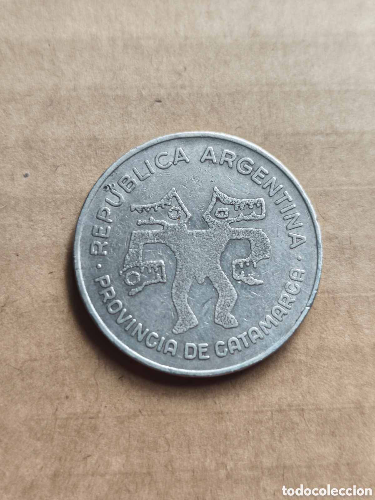 Monedas antiguas de Am&eacute;rica: 100000 australes Catamarca Argentina 1990 plata 0.900