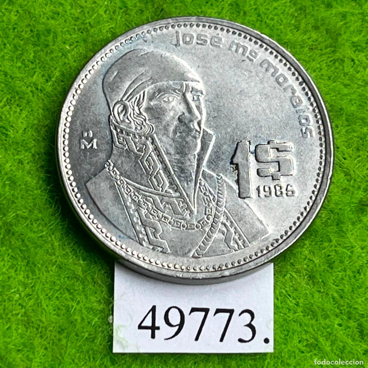 Monedas antiguas de Am&eacute;rica: Mexico 1 peso 1985, Jos&eacute; Mar&iacute;a Morelos, M&eacute;jico