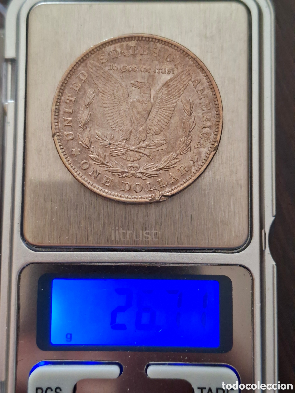 Monedas antiguas de Am&eacute;rica: DOLLAR DOLAR MORGAN PLATA MONEDA EEUU 1921 - Foto 2