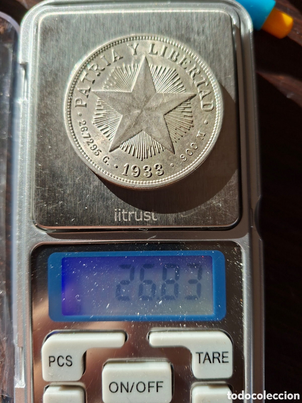 Monedas antiguas de Am&eacute;rica: CUBA PESO PLATA 1933