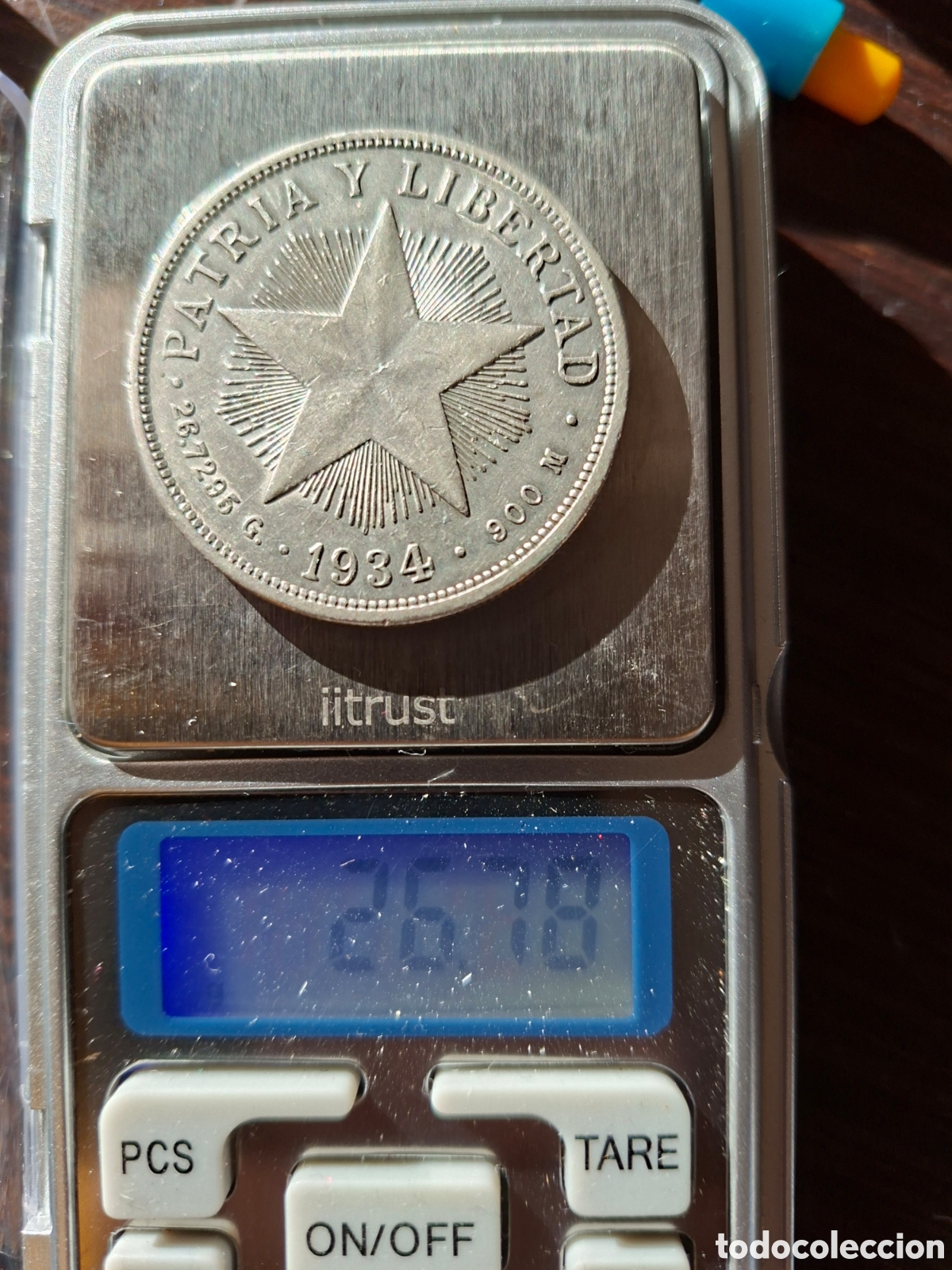Monedas antiguas de Am&eacute;rica: PESO CUBA 1934 PLATA