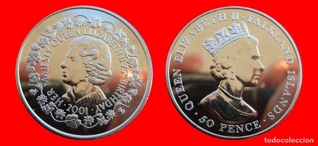 Monedas antiguas de Am&eacute;rica: 50 PENIQUES PENCE 2001 SIN CIRCULAR ISLAS MALVINAS FALKLAND-10613SC