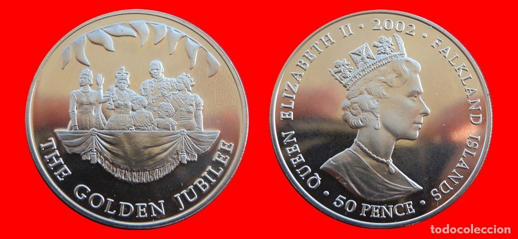 Monedas antiguas de Am&eacute;rica: 50 PENIQUES PENCE 2002 SIN CIRCULAR ISLAS MALVINAS FALKLAND-10614SC