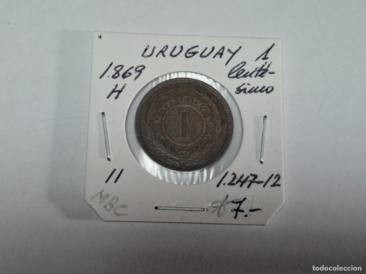 Monedas antiguas de Am&eacute;rica: 1 CENTESIMO de 1869 H KM 11 URUGUAY en MBC