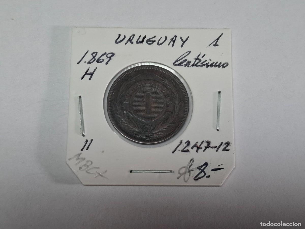 Monedas antiguas de Am&eacute;rica: 1 CENTESIMO de 1869 H KM 11 URUGUAY en MBC+