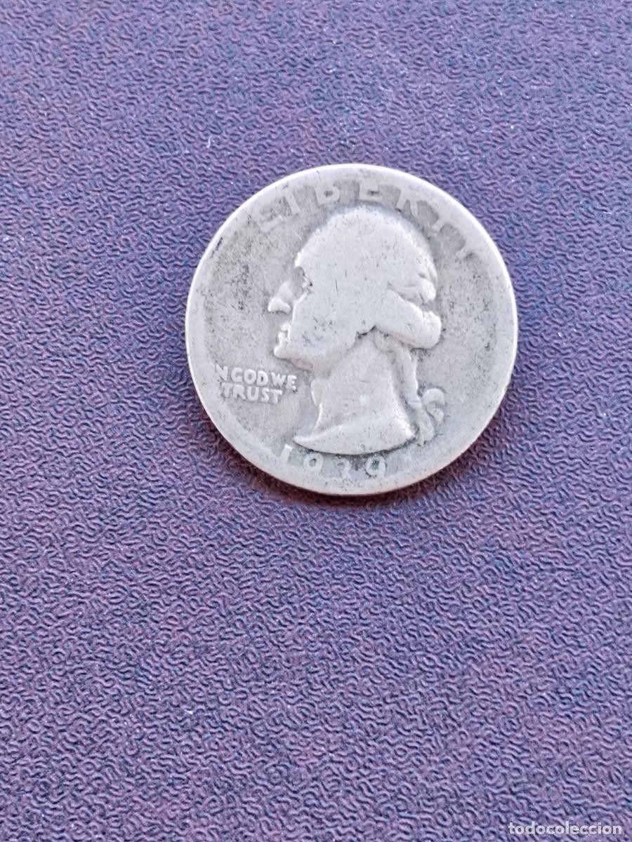 Monedas antiguas de Am&eacute;rica: MONEDA DE 1/4 DOLAR DE EEUU DEL A&Ntilde;O 1939.DE PLATA. QUARTER DOLLAR. (SIN LETRA)