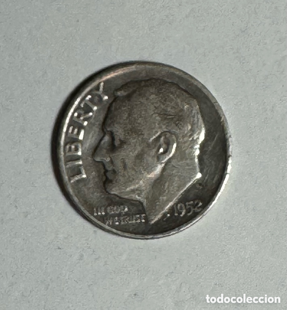 Monedas antiguas de Am&eacute;rica: Moneda 1 Dime USA 1952 de Plata