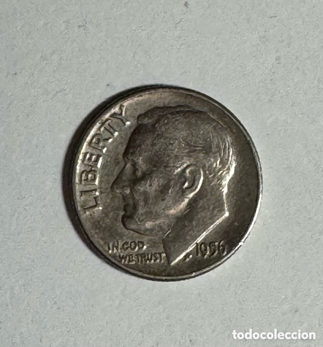 Monedas antiguas de Am&eacute;rica: Moneda 1 Dime USA 1956 de Plata