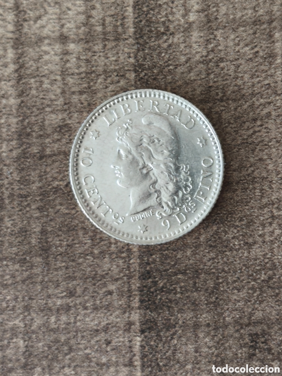 Alte M&uuml;nzen aus Amerika: 10 centavos Argentina 1883 plata 0.900