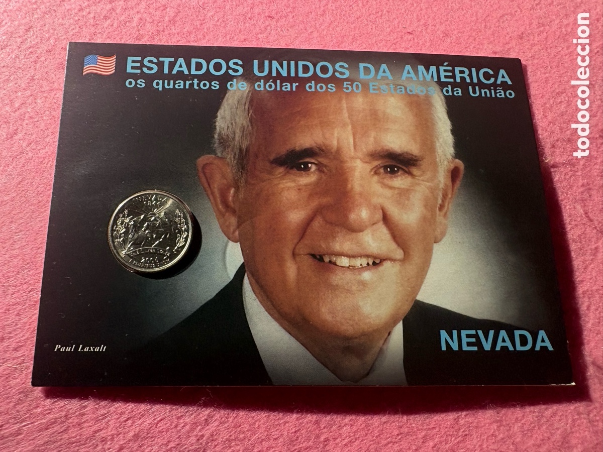 Monedas antiguas de Am&eacute;rica: Moneda conmemorativa sin circular EEUU, Cuarto D&oacute;lar, Nevada (A15)