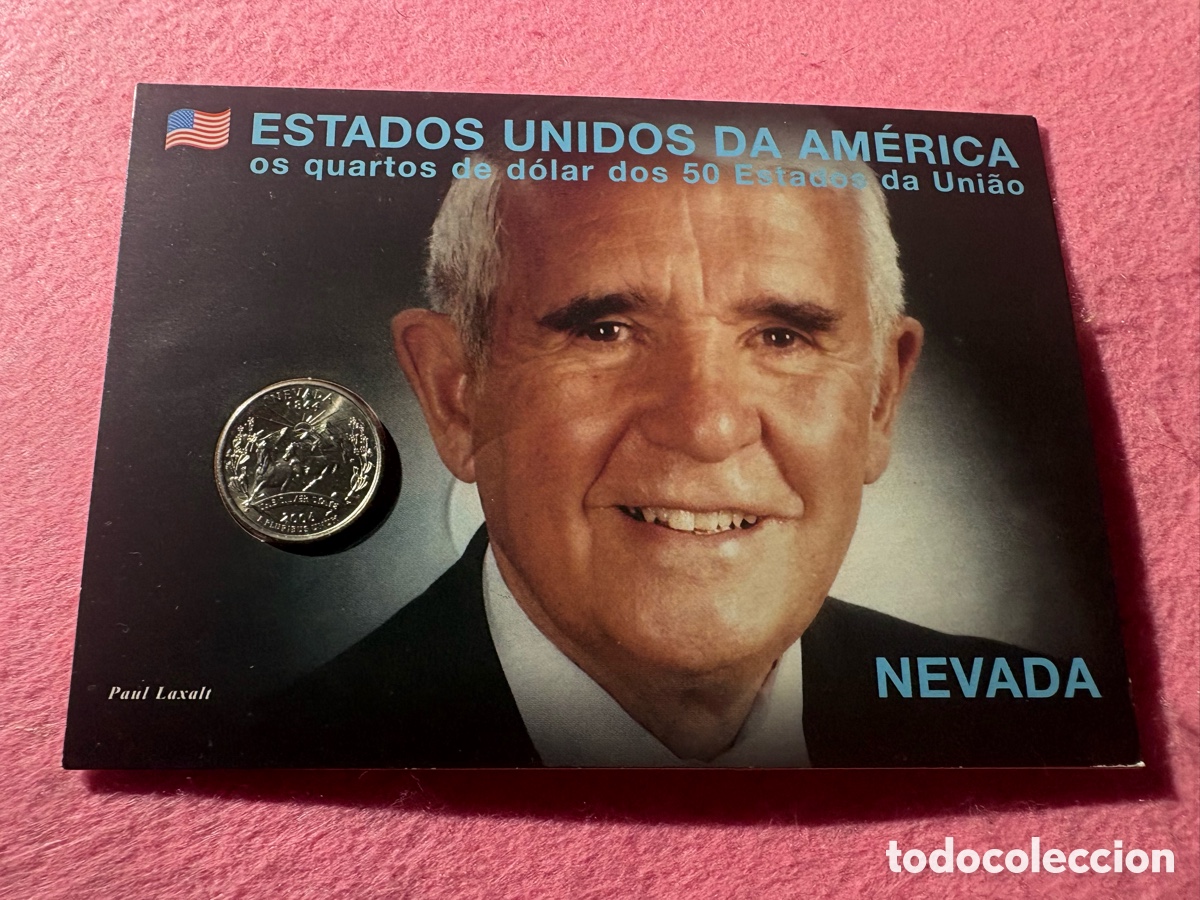 Monedas antiguas de Am&eacute;rica: Moneda conmemorativa sin circular EEUU, Cuarto D&oacute;lar, Nevada (A15)