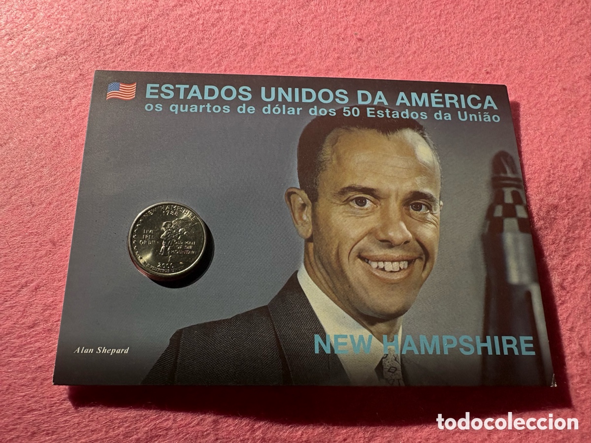 Monedas antiguas de Am&eacute;rica: Moneda conmemorativa sin circular EEUU, Cuarto D&oacute;lar, New Hampshire (A15)