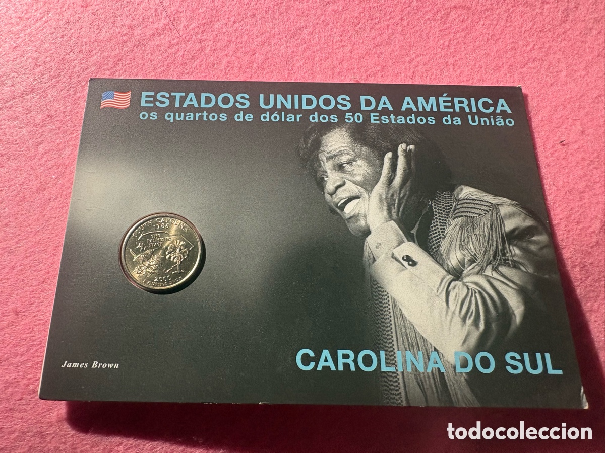 Monedas antiguas de Am&eacute;rica: Moneda conmemorativa sin circular EEUU, Cuarto D&oacute;lar, Carolina del Sur (A15)