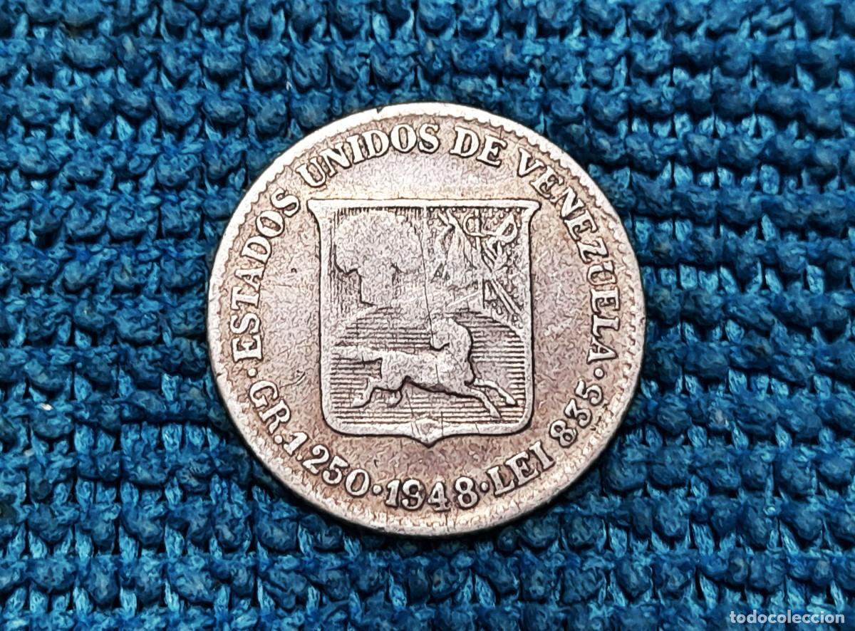 Monedas antiguas de Am&eacute;rica: Venezuela, 25 Centimos 1948