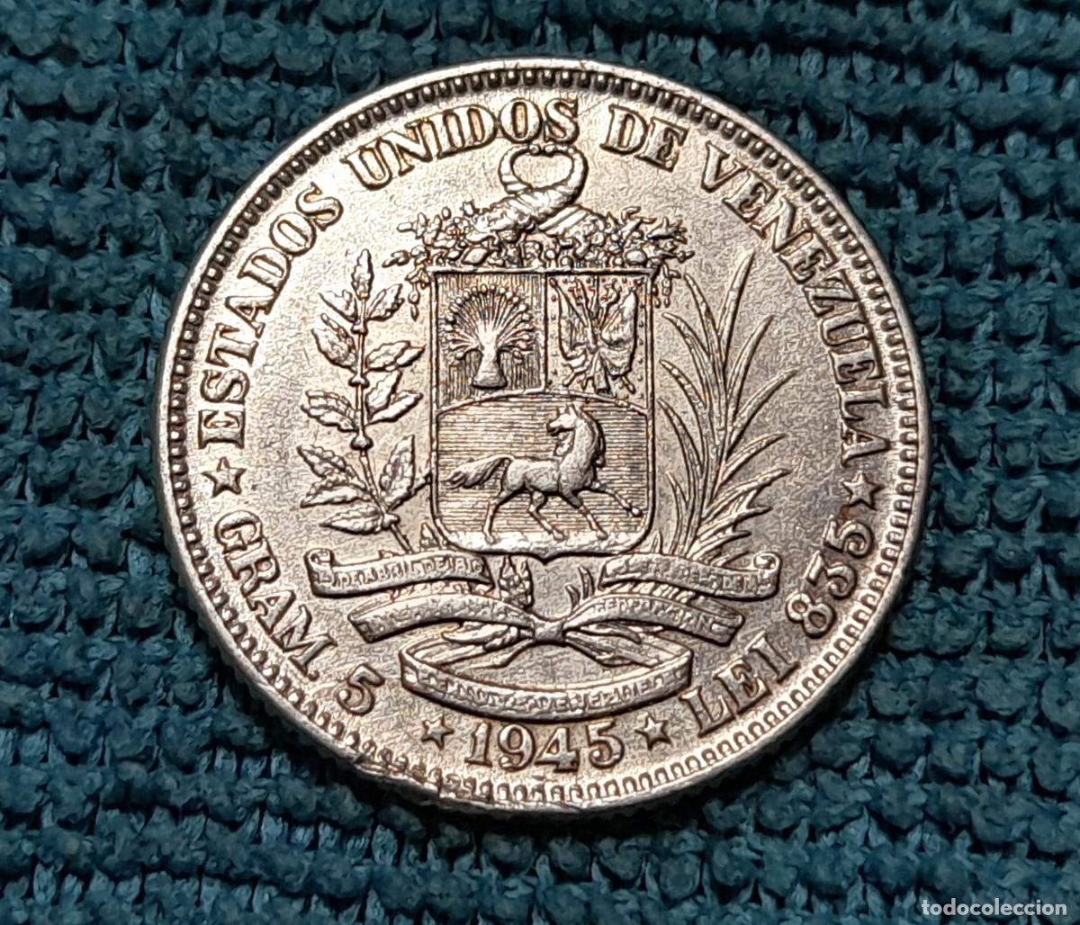 Monedas antiguas de Am&eacute;rica: Venezuela, 1 Bolivar 1945