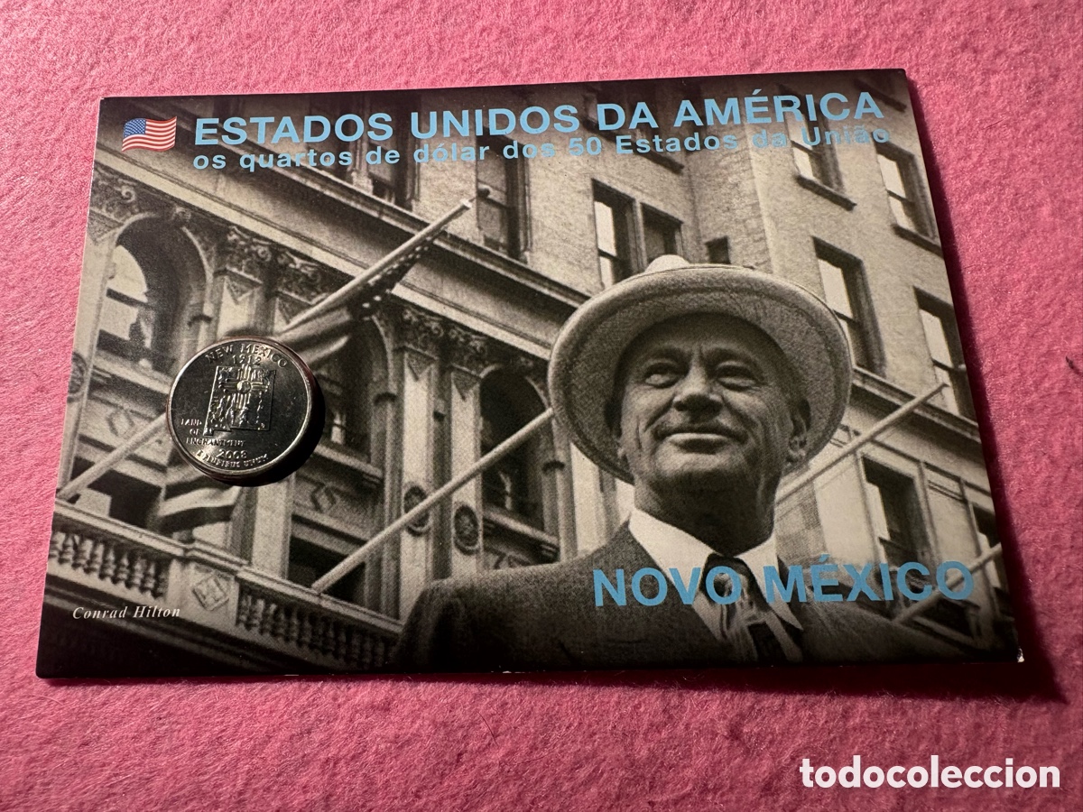 Monedas antiguas de Am&eacute;rica: Moneda conmemorativa sin circular EEUU, Cuarto D&oacute;lar, Nuevo M&eacute;xico (A15)