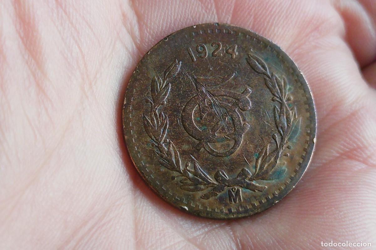 Monedas antiguas de Am&eacute;rica: Mexico 5 centavos 1924 muy rara