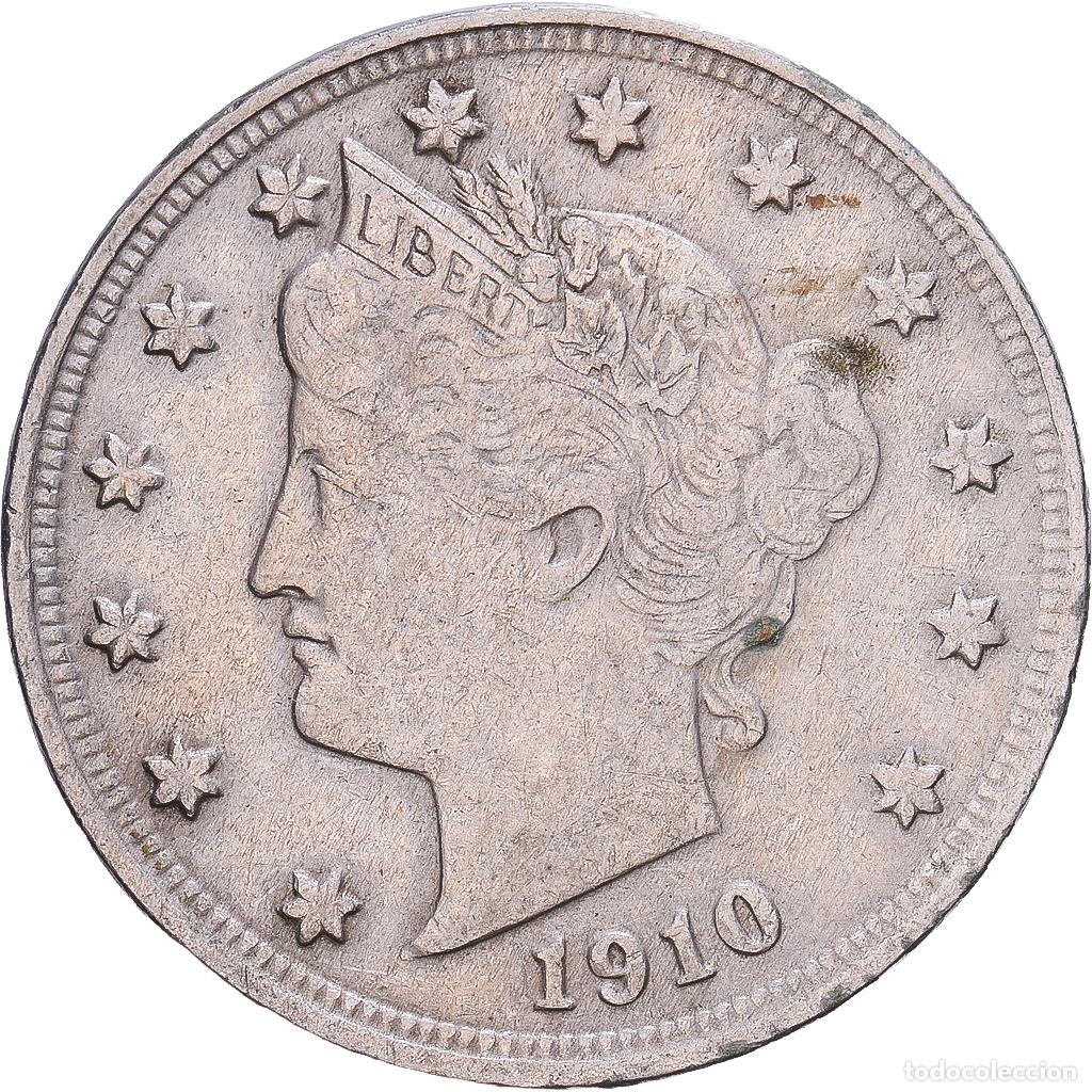 Monedas antiguas de Am&eacute;rica: [#1547716] Estados Unidos, 5 Cents, Liberty Nickel, 1910, Philadelphia, Cupronickel, BC+