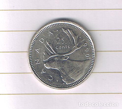 Monedas antiguas de Am&eacute;rica: Moneda Canad&aacute; 25 centavos canadienses