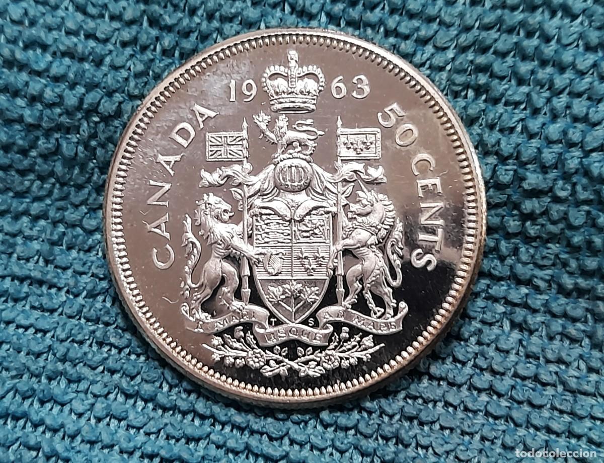 Monedas antiguas de Am&eacute;rica: Canada, Elizabeth II, 50 Cents 1963