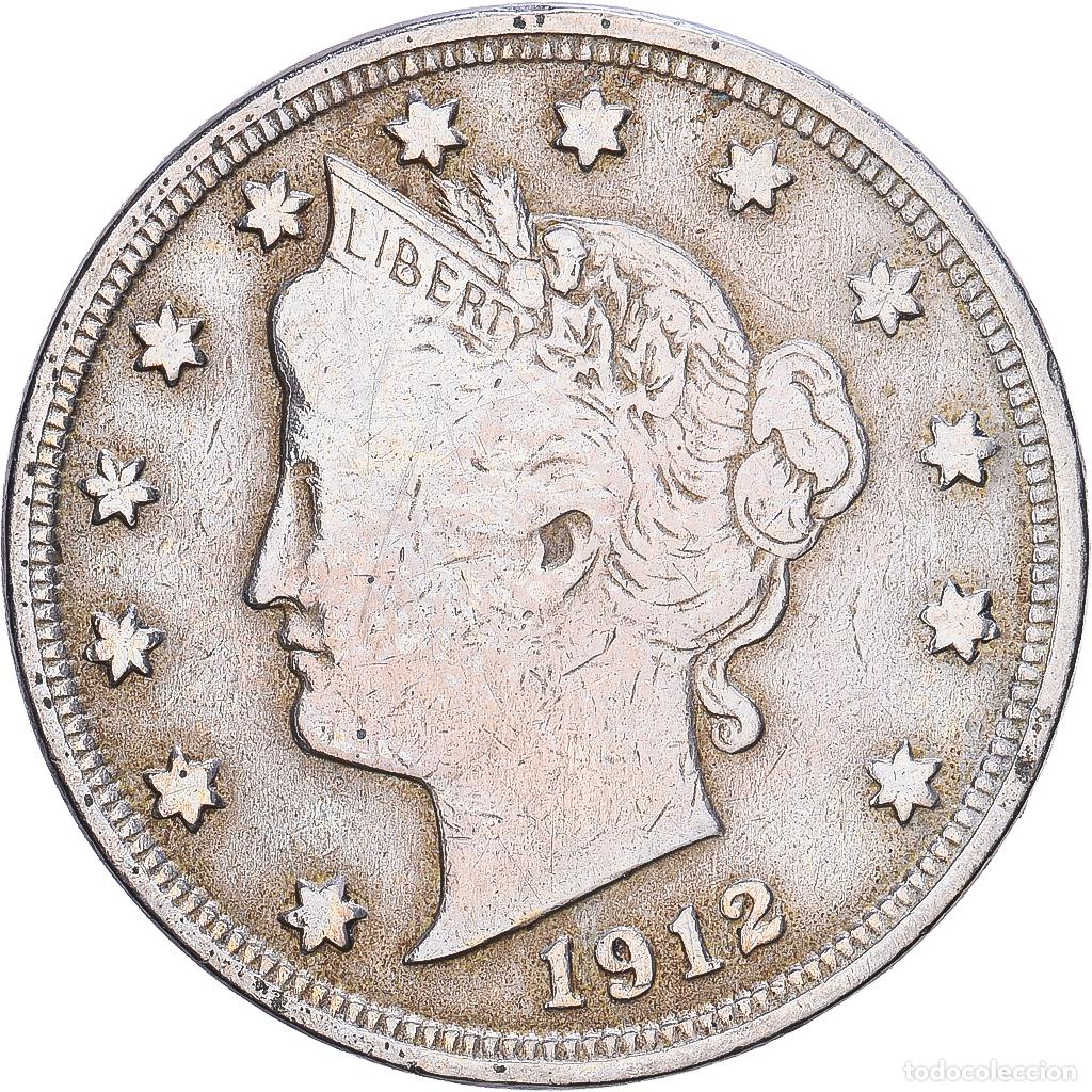 Monedas antiguas de Am&eacute;rica: [#1547717] Estados Unidos, 5 Cents, Liberty Nickel, 1912, Philadelphia, Cupronickel, BC+