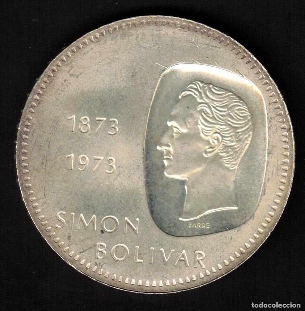 Monedas antiguas de Am&eacute;rica: MONEDA VENEZUELA 10 BOLIVARES 1973 SIMON BOLIVAR - PLATA