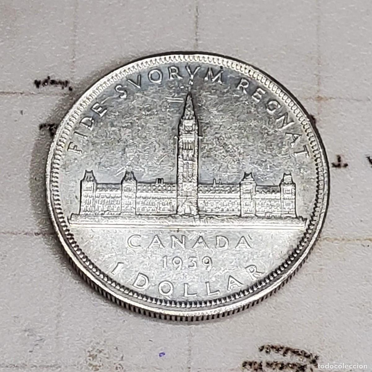 Monedas antiguas de Am&eacute;rica: 1 d&oacute;lar de PLATA de CANADA del 1939.SIN CIRCULAR - Foto 1