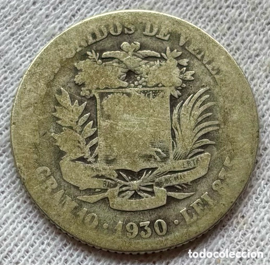 Monedas antiguas de Am&eacute;rica: Moneda PLATA VENEZUELA 2 Bol&iacute;vares 1930