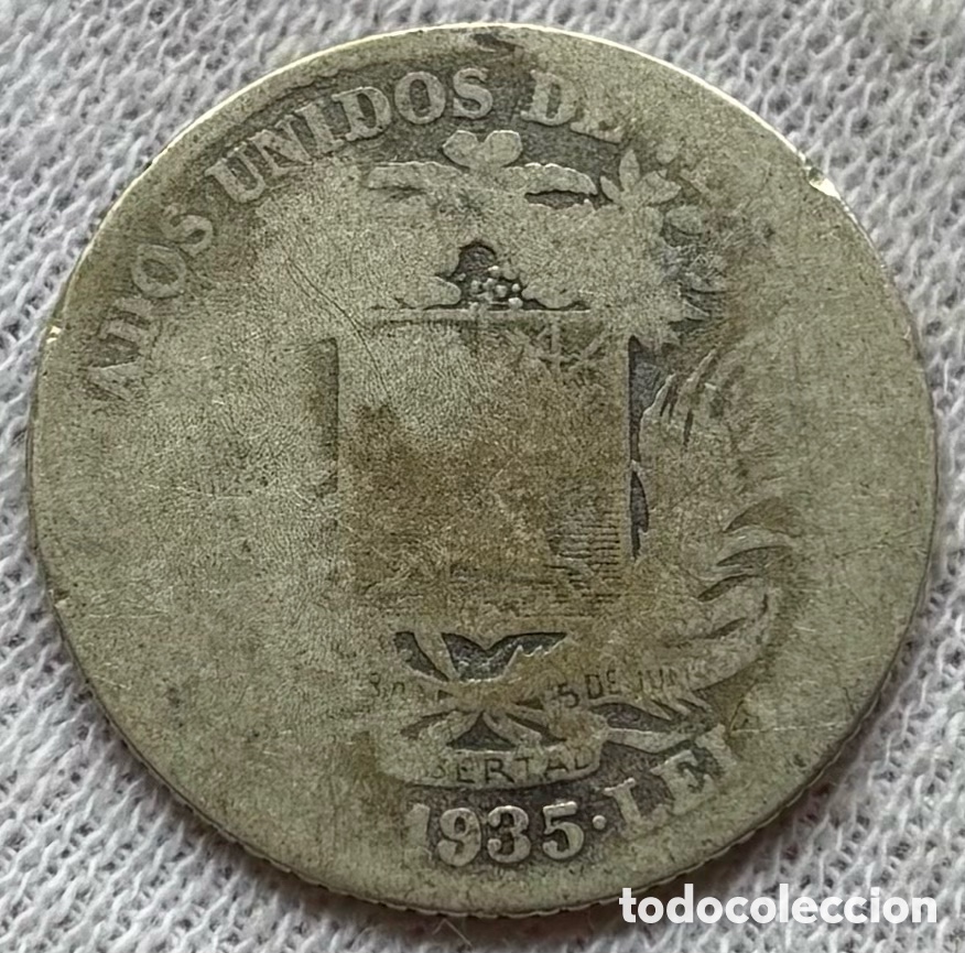 Monedas antiguas de Am&eacute;rica: Moneda PLATA VENEZUELA 1 Bolivar 1935