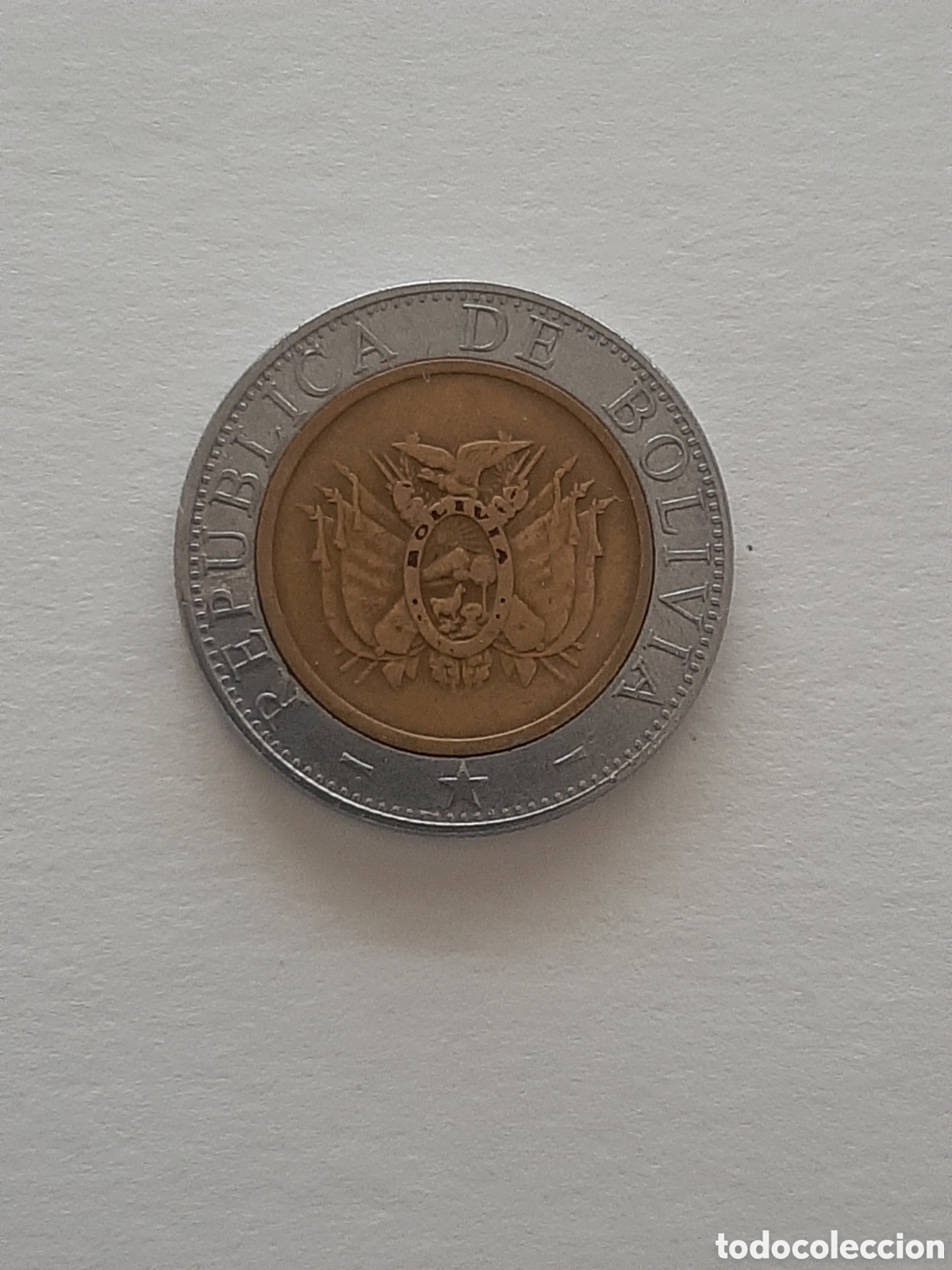 Monedas antiguas de Am&eacute;rica: BOLIVIA REPUBLICA 5 BOLIVIANOS 2001