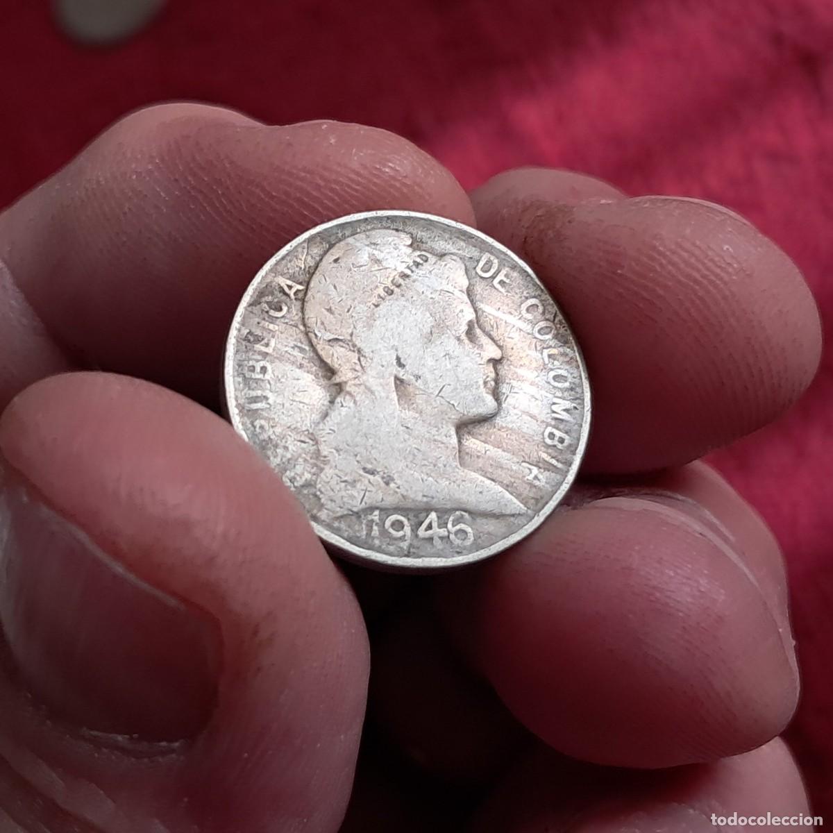 Monedas antiguas de Am&eacute;rica: MONEDA DE COLOMBIA 5 CENTAVOS 1946 F (Libertad) KM# 199, Sch&ouml;n# 14, Hern&aacute;ndez# 364-376.