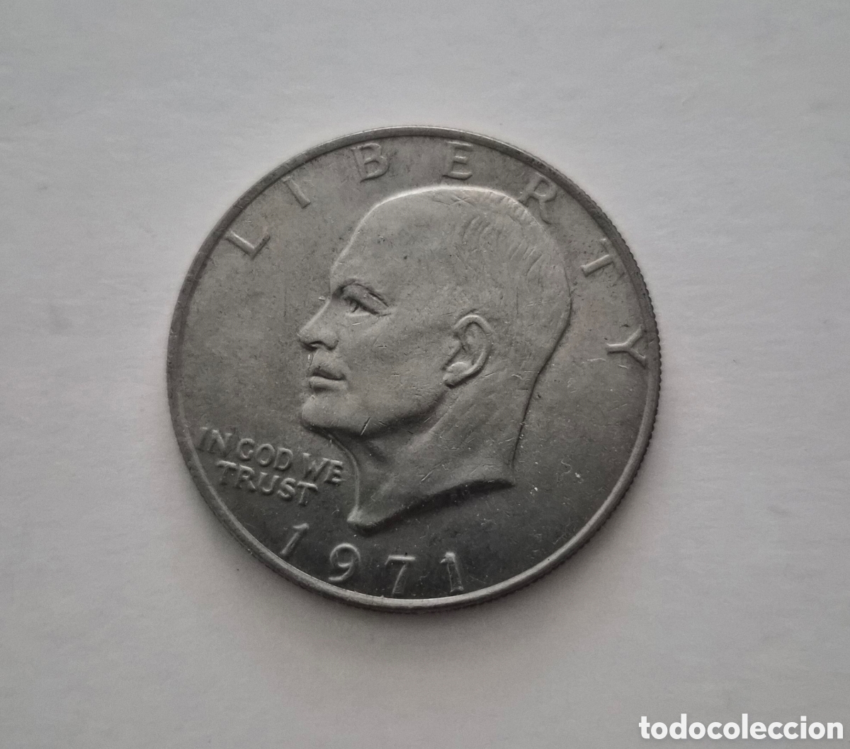 Monedas antiguas de Am&eacute;rica: Estados Unidos &ndash; 1 D&oacute;lar Eisenhower 1971-S &ndash; &Aacute;guila Lunar &ndash; Plata