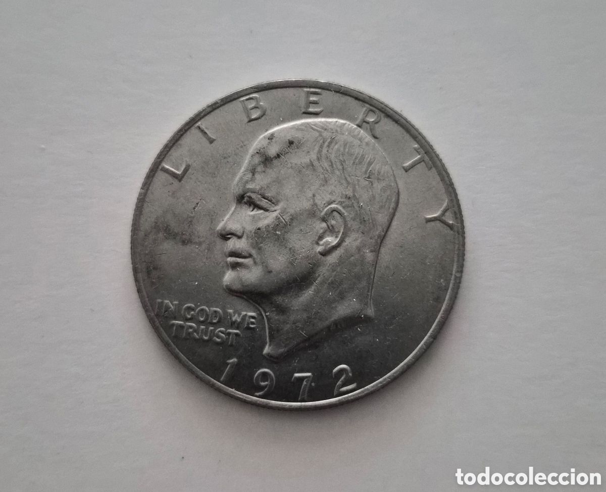 Monedas antiguas de Am&eacute;rica: Estados Unidos &ndash; 1 D&oacute;lar Eisenhower 1972 &ndash; &Aacute;guila Lunar