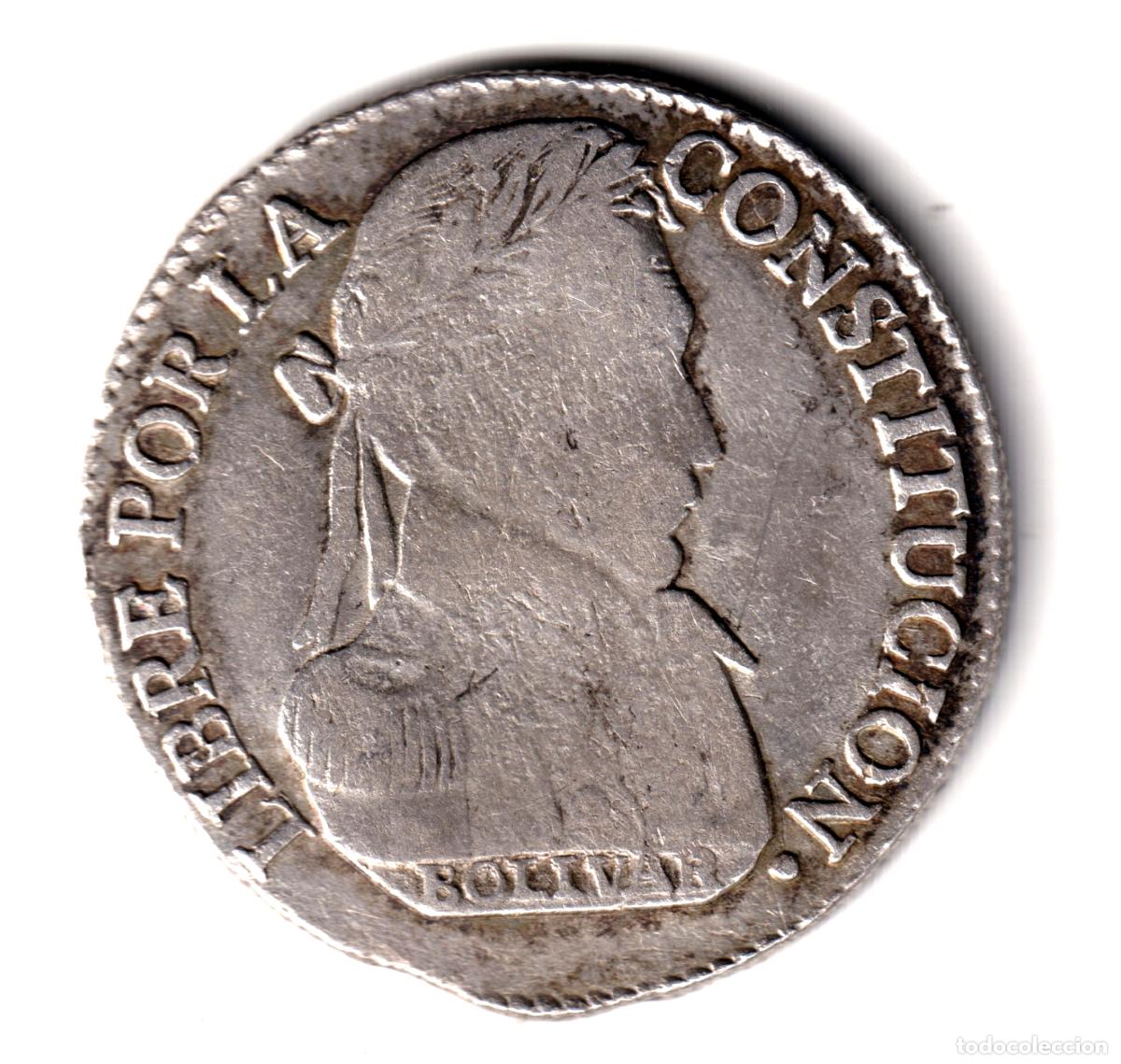 Monedas antiguas de Am&eacute;rica: BOLIVIA 4 soles plata 18530 JF. Potos&iacute;