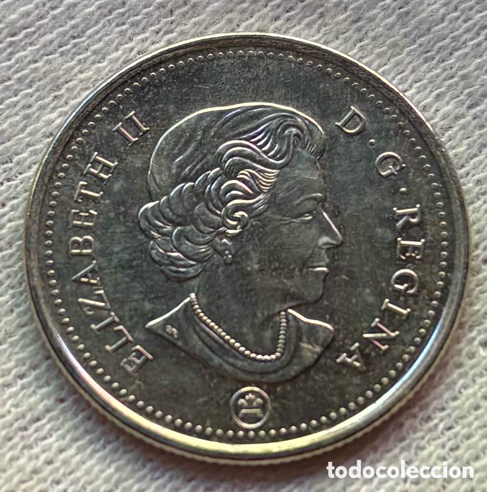 Monedas antiguas de Am&eacute;rica: Moneda CANAD&Aacute; 25 Centavos 2022 - Foto 2
