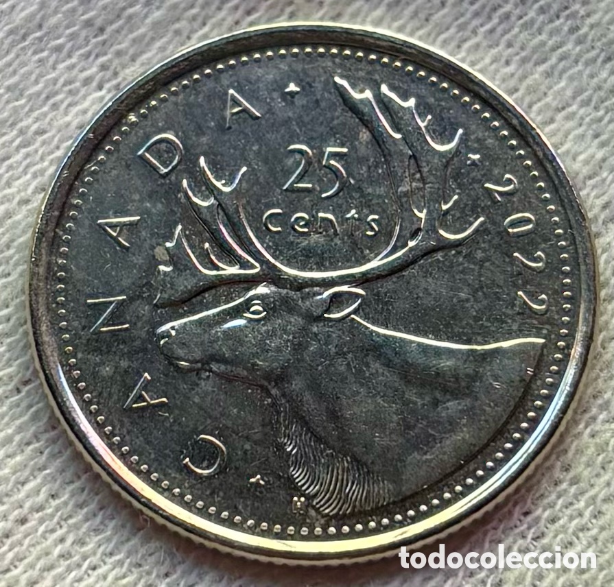 Monedas antiguas de Am&eacute;rica: Moneda CANAD&Aacute; 25 Centavos 2022
