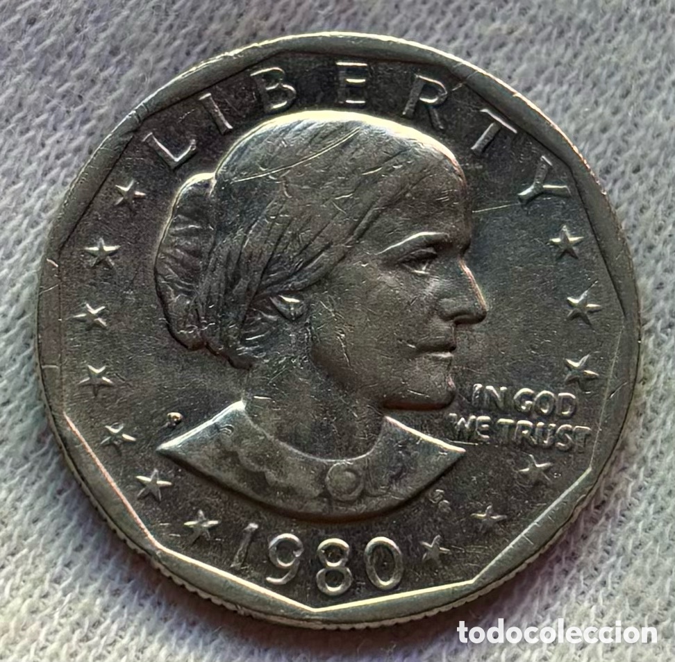 Monedas antiguas de Am&eacute;rica: Moneda USA 1 D&oacute;lar 1980-P. Susan Anthony. Estados Unidos EEUU Dollar