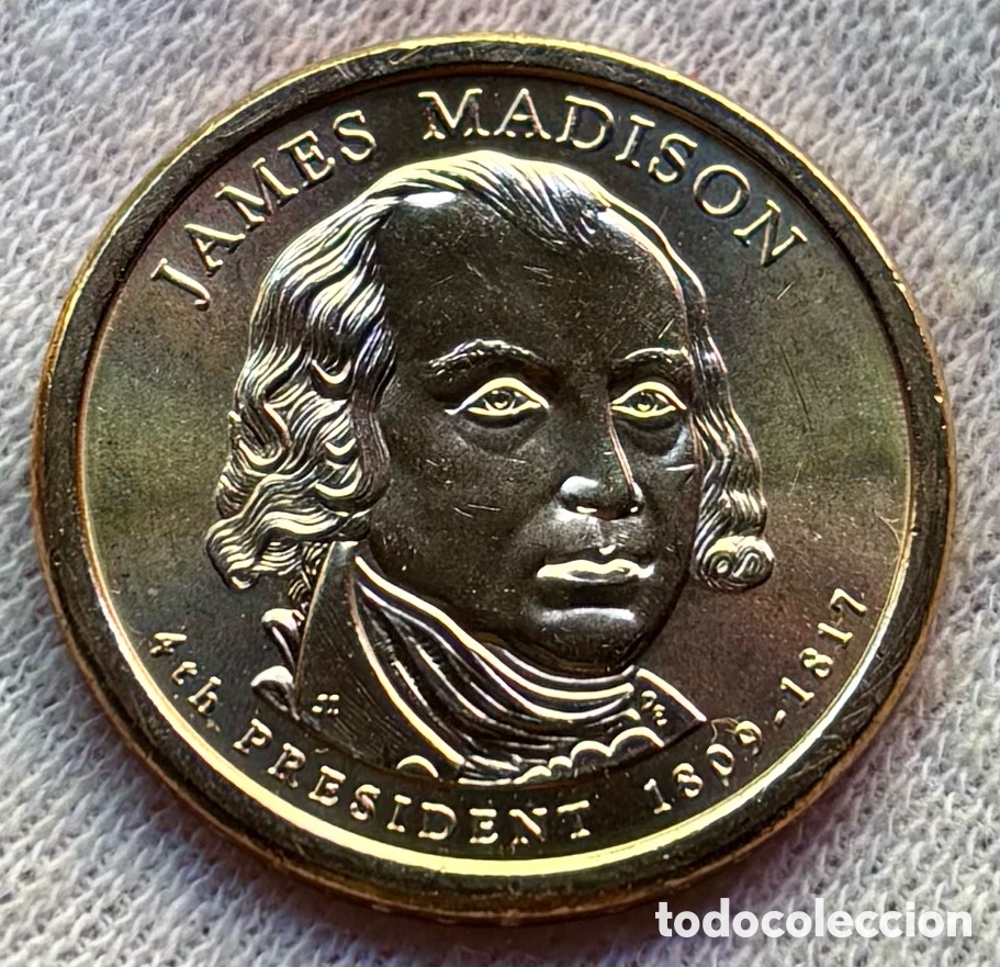 Monedas antiguas de Am&eacute;rica: Moneda USA 1 D&oacute;lar 2007-P James Madison SC. Estados Unidos EEUU Dollar