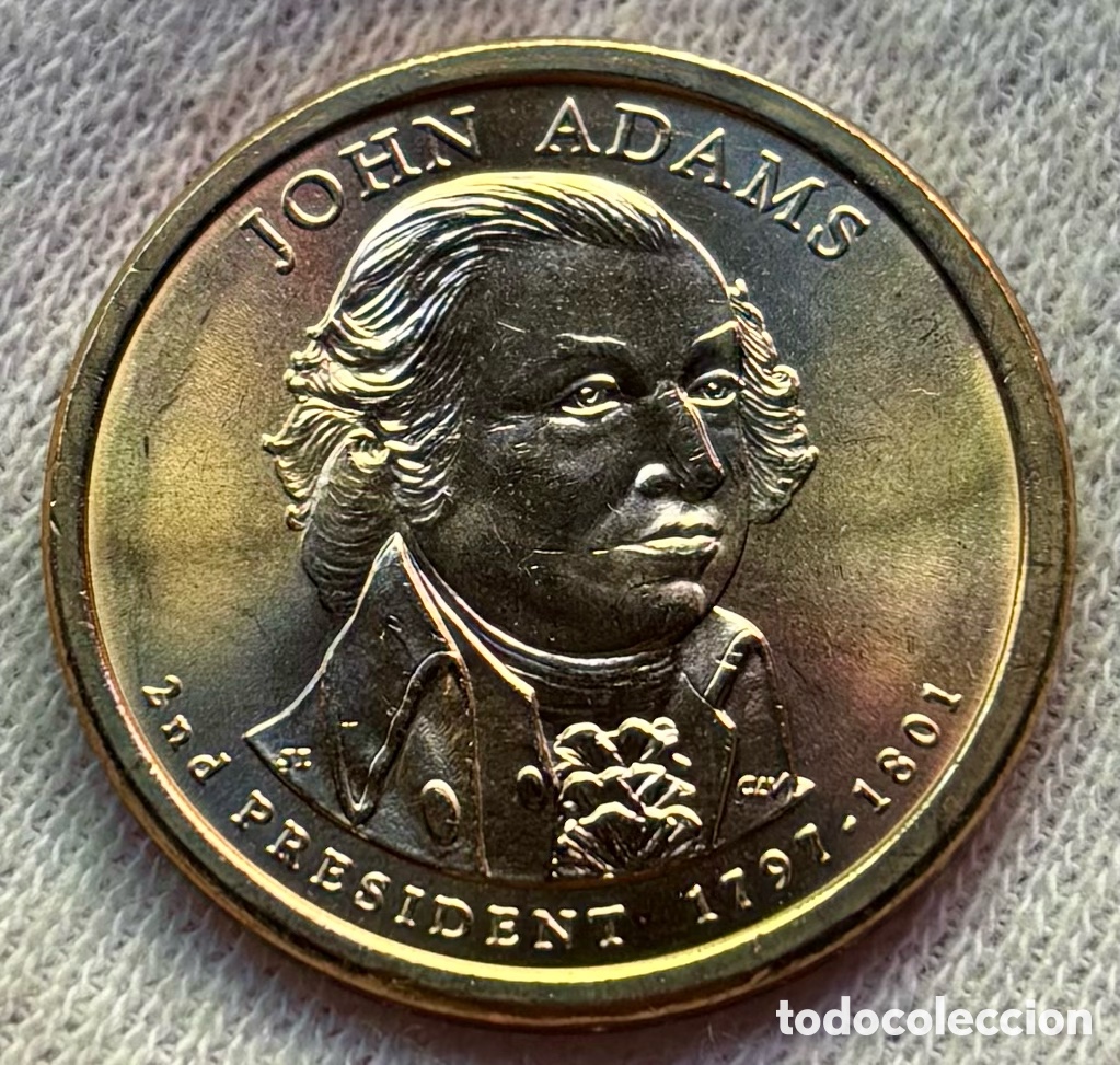 Monedas antiguas de Am&eacute;rica: Moneda USA 1 D&oacute;lar 2007-P John Adams SC. Estados Unidos EEUU Dollar