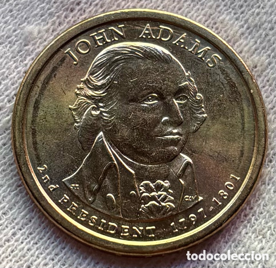 Monedas antiguas de Am&eacute;rica: Moneda USA 1 D&oacute;lar 2007-D John Adams SC. Estados Unidos EEUU Dollar