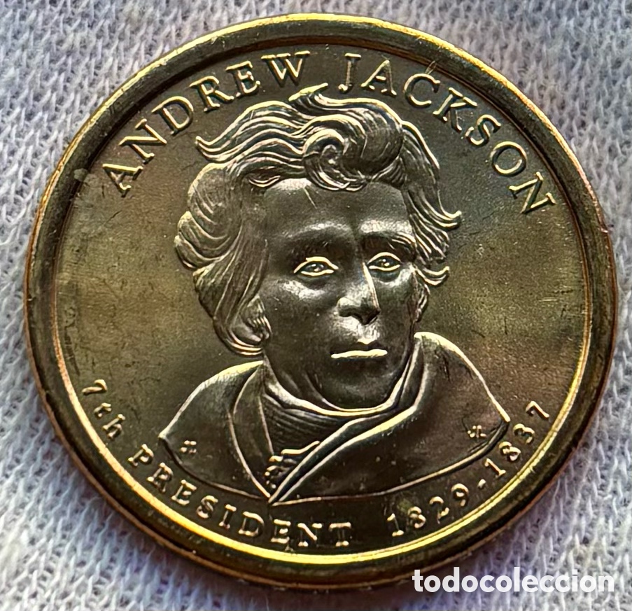 Monedas antiguas de Am&eacute;rica: Moneda USA 1 D&oacute;lar 2008-P Andrew Jackson SC. Estados Unidos EEUU Dollar