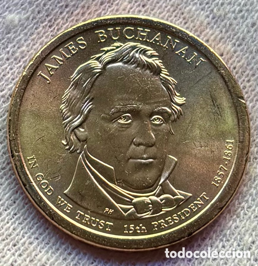 Monedas antiguas de Am&eacute;rica: Moneda USA 1 D&oacute;lar 2010-P James Buchanan SC. Estados Unidos EEUU Dollar