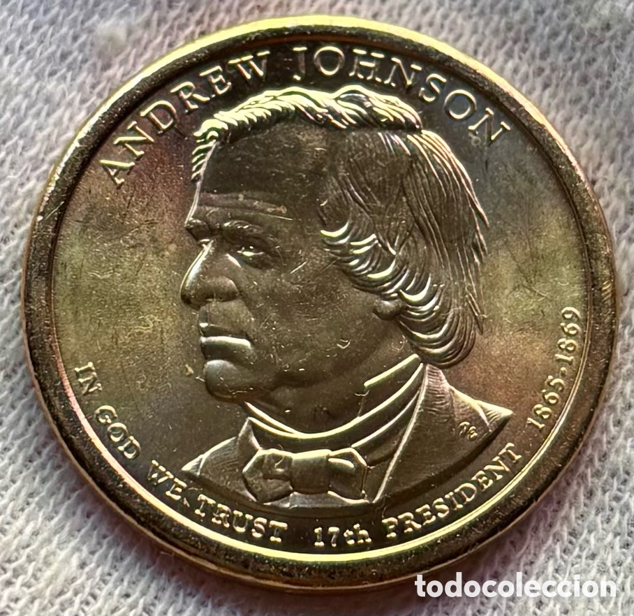 Monedas antiguas de Am&eacute;rica: Moneda USA 1 D&oacute;lar 2011-P Andrew Johnson SC. Estados Unidos EEUU Dollar
