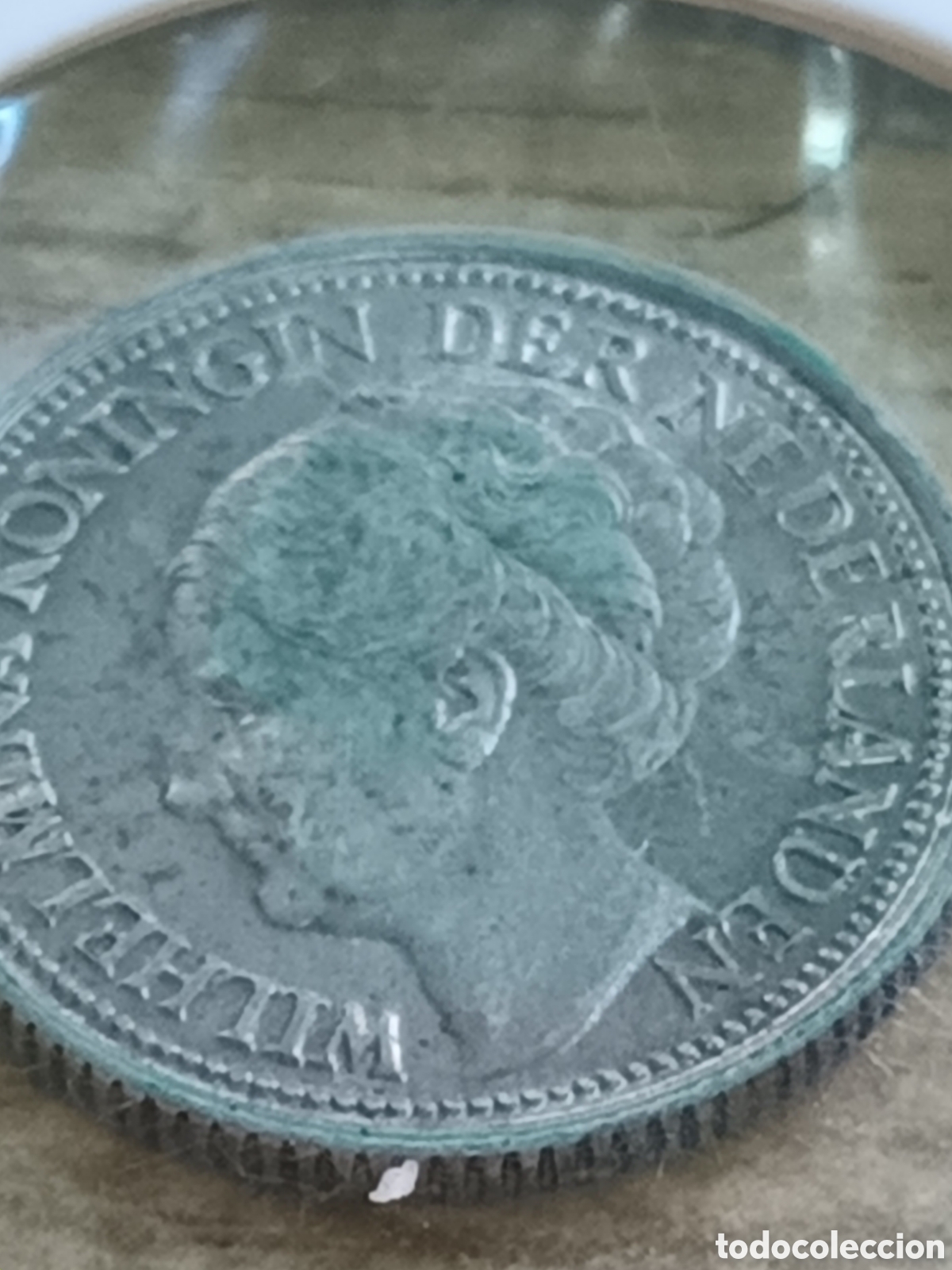 Monedas antiguas de Am&eacute;rica: 1/4 DE GULDEN FLORIN DE PLATA ANTILLAS HOLANDESAS REINADO DE GUILLERMINA PA&Iacute;SES BAJOS