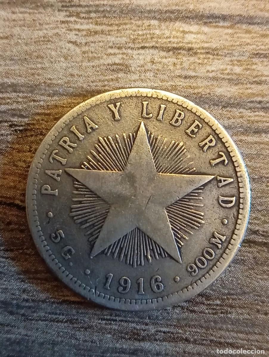 Monedas antiguas de Am&eacute;rica: Cuba,20 Centimos de Plata 0,900 a&ntilde;o 1916
